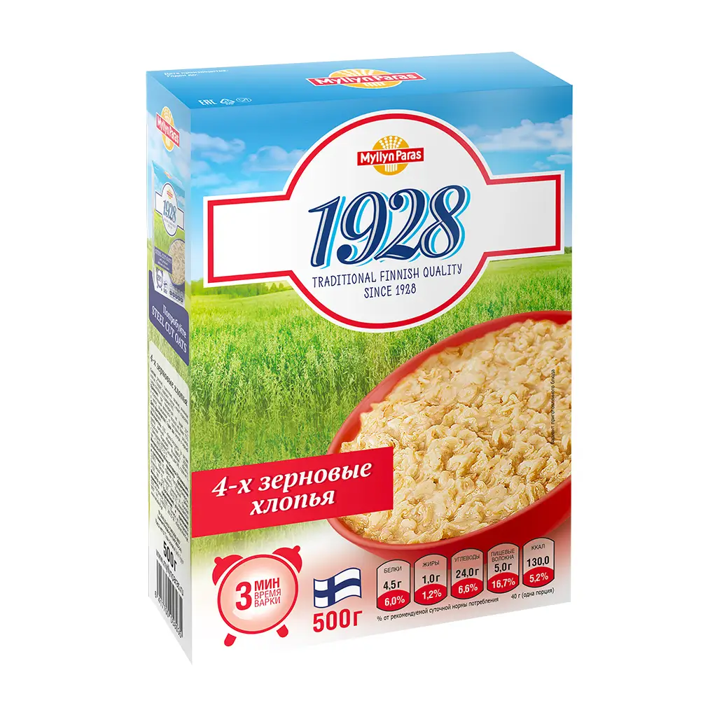 Милин Параси ”1928” – 4 злака хлопья, 500г.