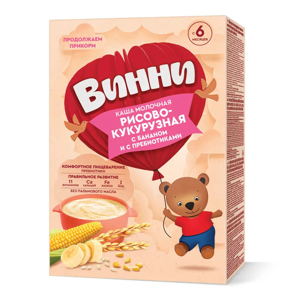 Vini - Milk porridge, rice-corn with banana, from 6 months