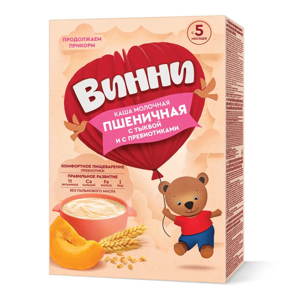 Vini - Porridge milk, wheat with pumpkin, from 5 months