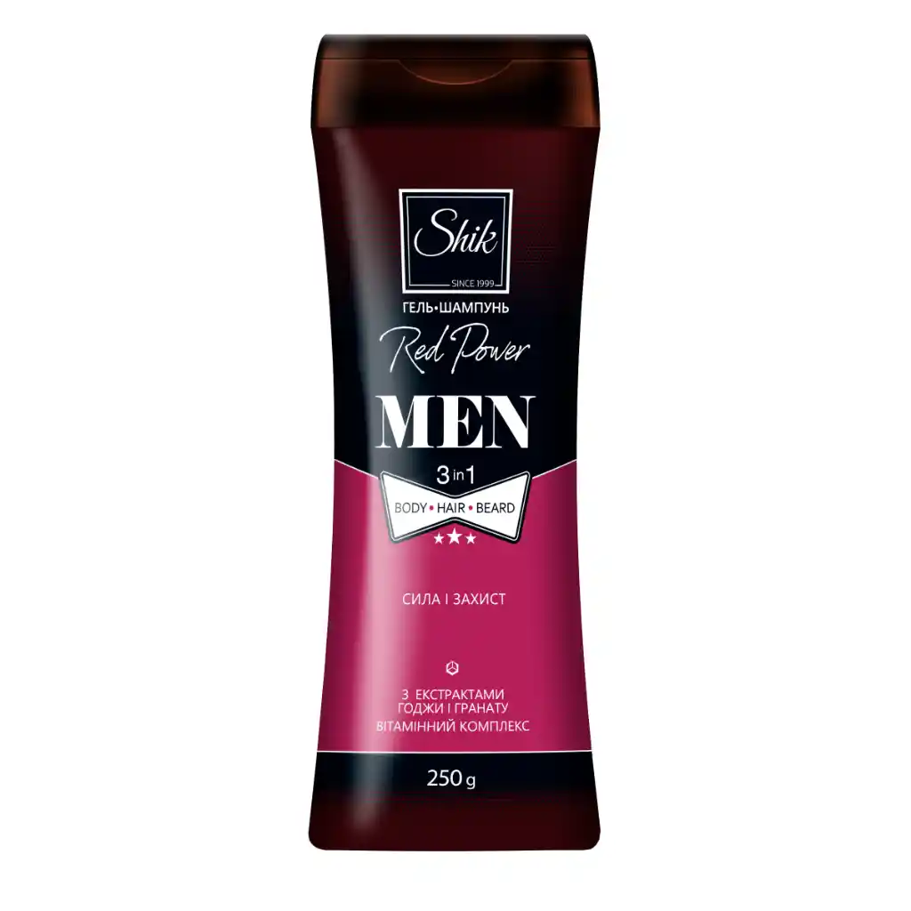 Шики – гель-шампунь Men 3-в-1 (тело, волосы, борода) защита 250г