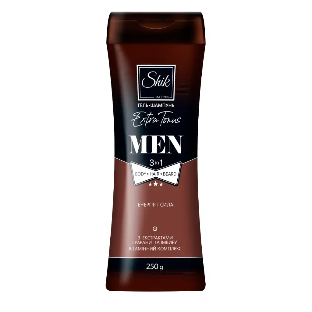Shiki Gel-Shampoo Men 3-in-1 (Body, Hair, Beard) Energy and Strength 250g