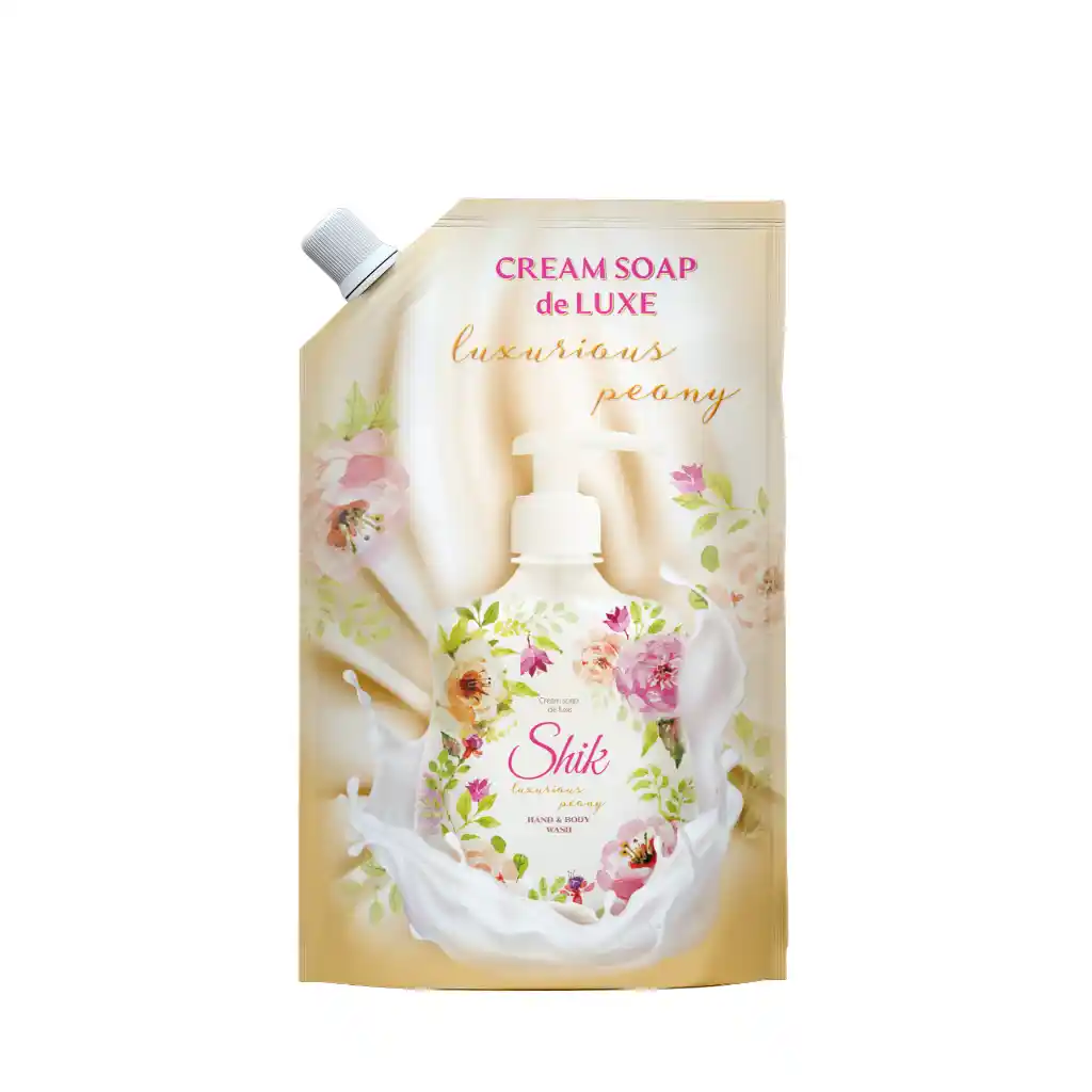 Shiki – Cream-soap liquid DELUX hand and body, luxurious peony 500g, doypack