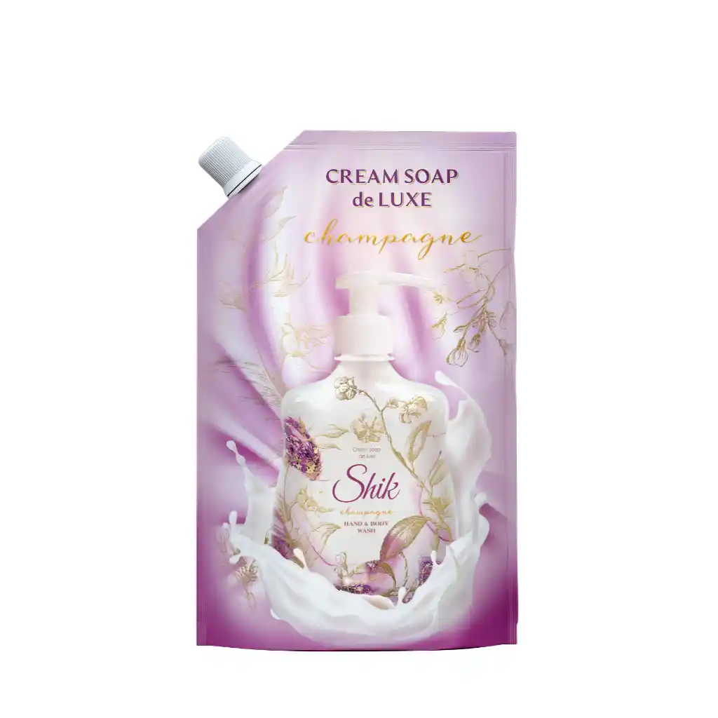 Shiki – Cream-soap liquid DELUX for hands and body, Champagne 500g, Doypack