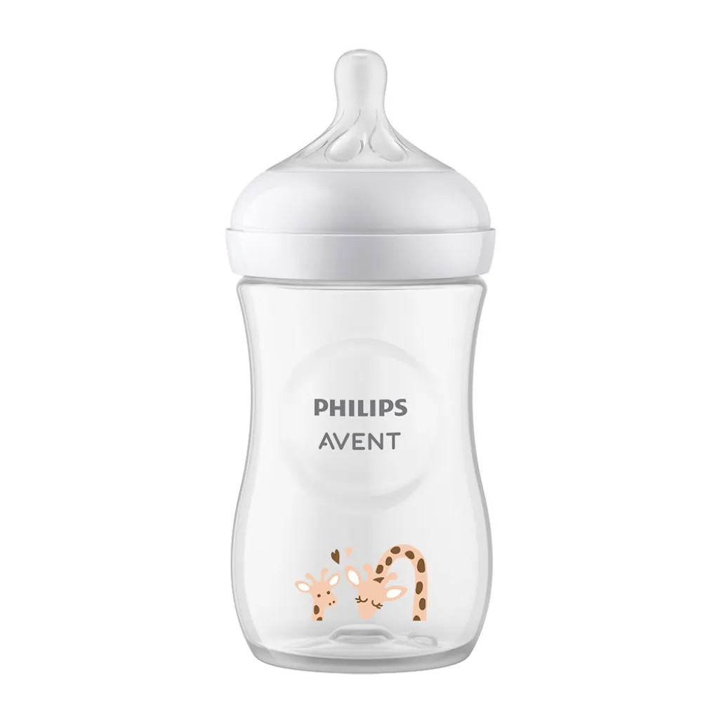 Avent Natural Bottle 260 ml, 1 month+, Giraffe