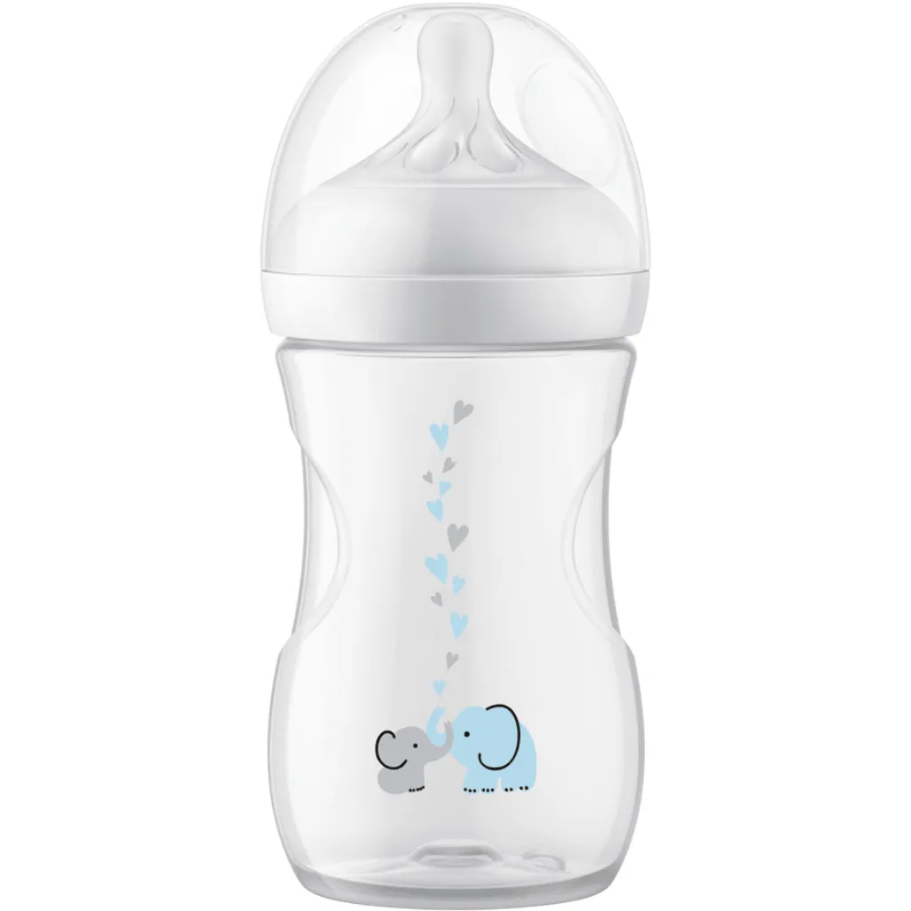 Avent – ბოთლი Natural AirFree, 260მლ, 1 თვიდან, სპილო, 1ც