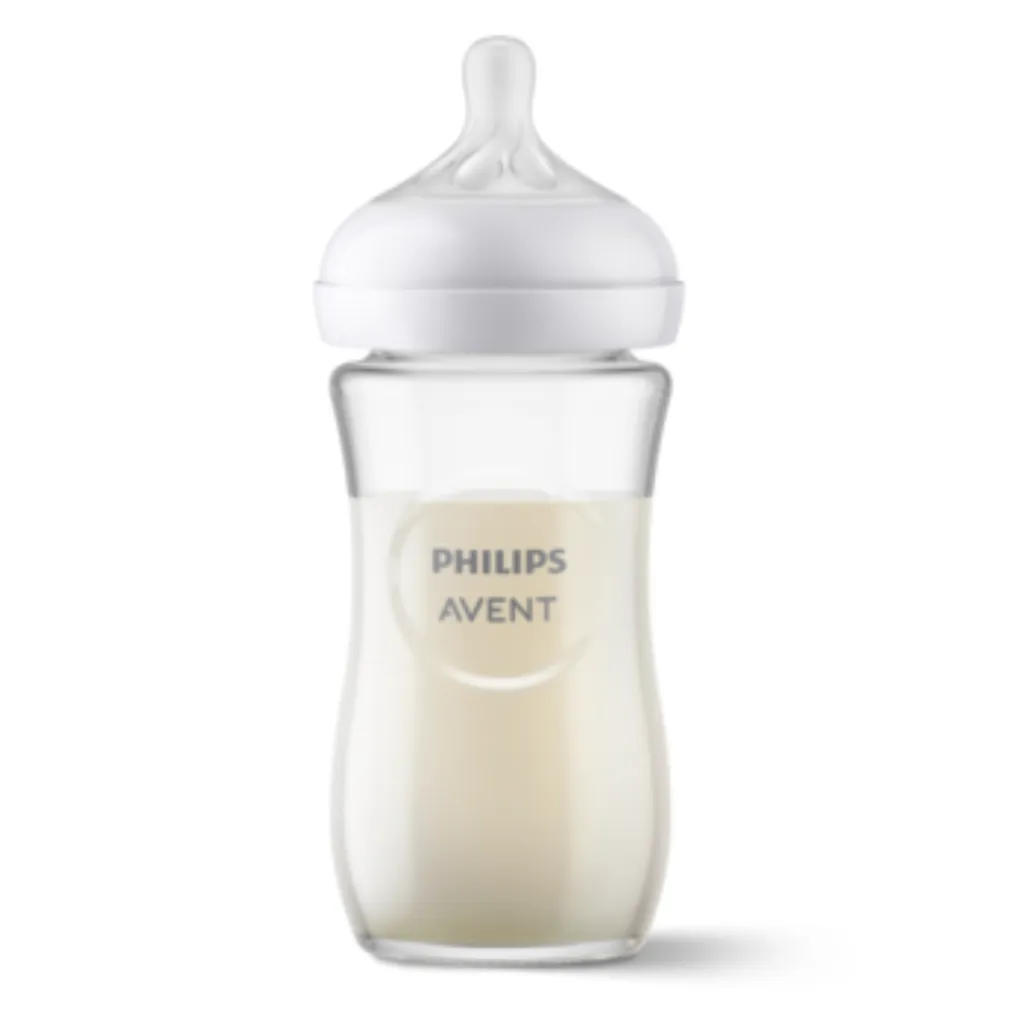 Avent Natural Response Glass Bottle 240 ml, 1 month+