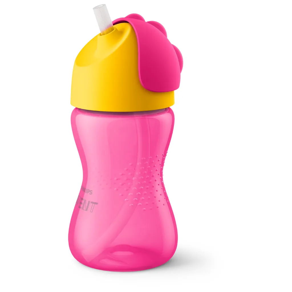 Avent Sippy Cup with Straw for Girls 300 ml, 12 months+