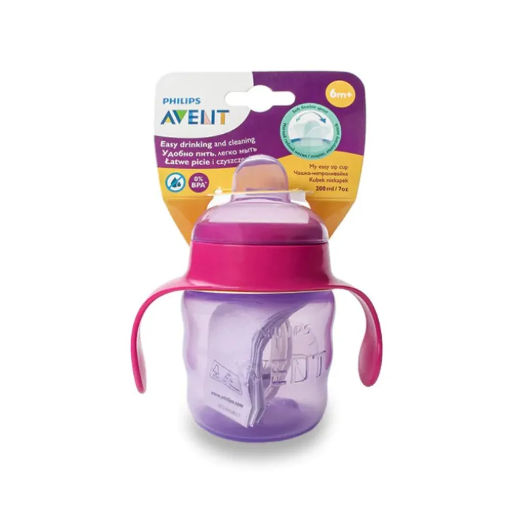 Avent cup with flexible spout, pink 200 ml, from 6 months
