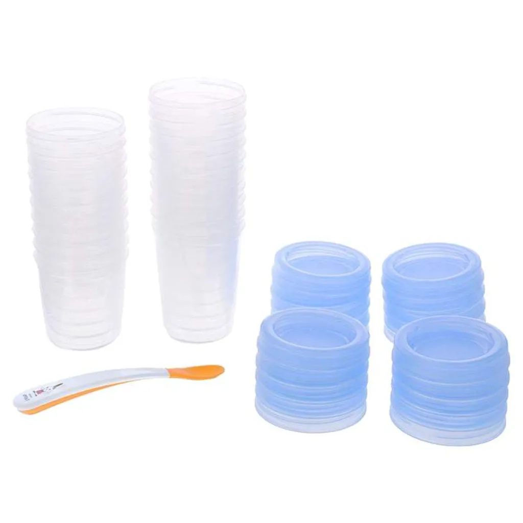 Avent Food Storage Containers + Spoon, 180 ml, 10 pcs, 260 ml, 10 pcs