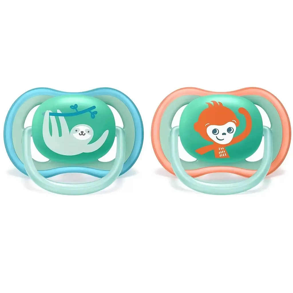 Avent – пустышка Ultra Air, от 18 месяцев, ленивец, 2 шт