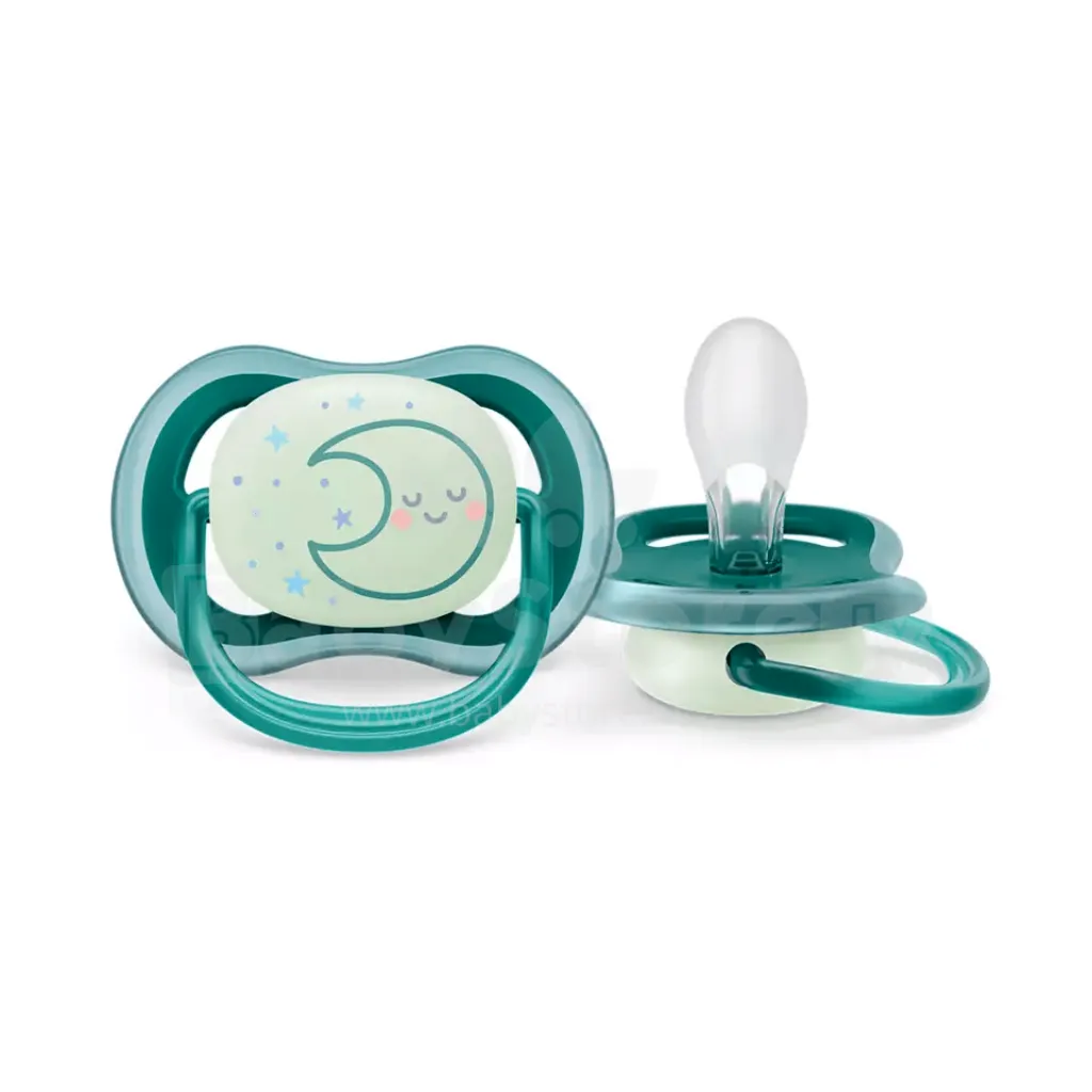 Avent – пустышка Ultra Air, 6-18 месяцев, ночная, зеленый месяц, 1 шт