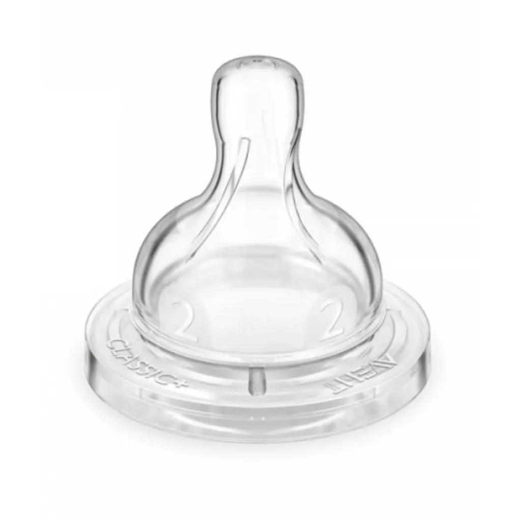 Avent — соска Classic+ медленный поток 2 отверстия, с 1 месяца, 2 шт