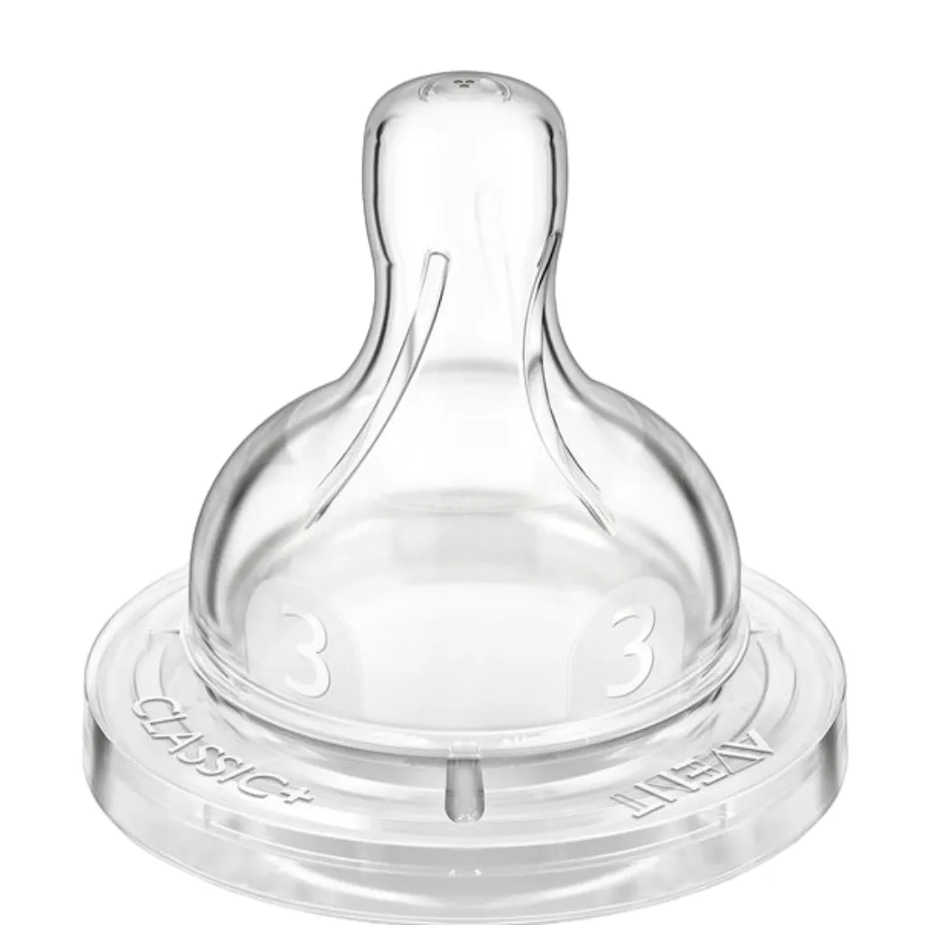 Avent — Соска Classic+ средней скорости с 3 отверстиями, от 3 месяцев, 2 шт