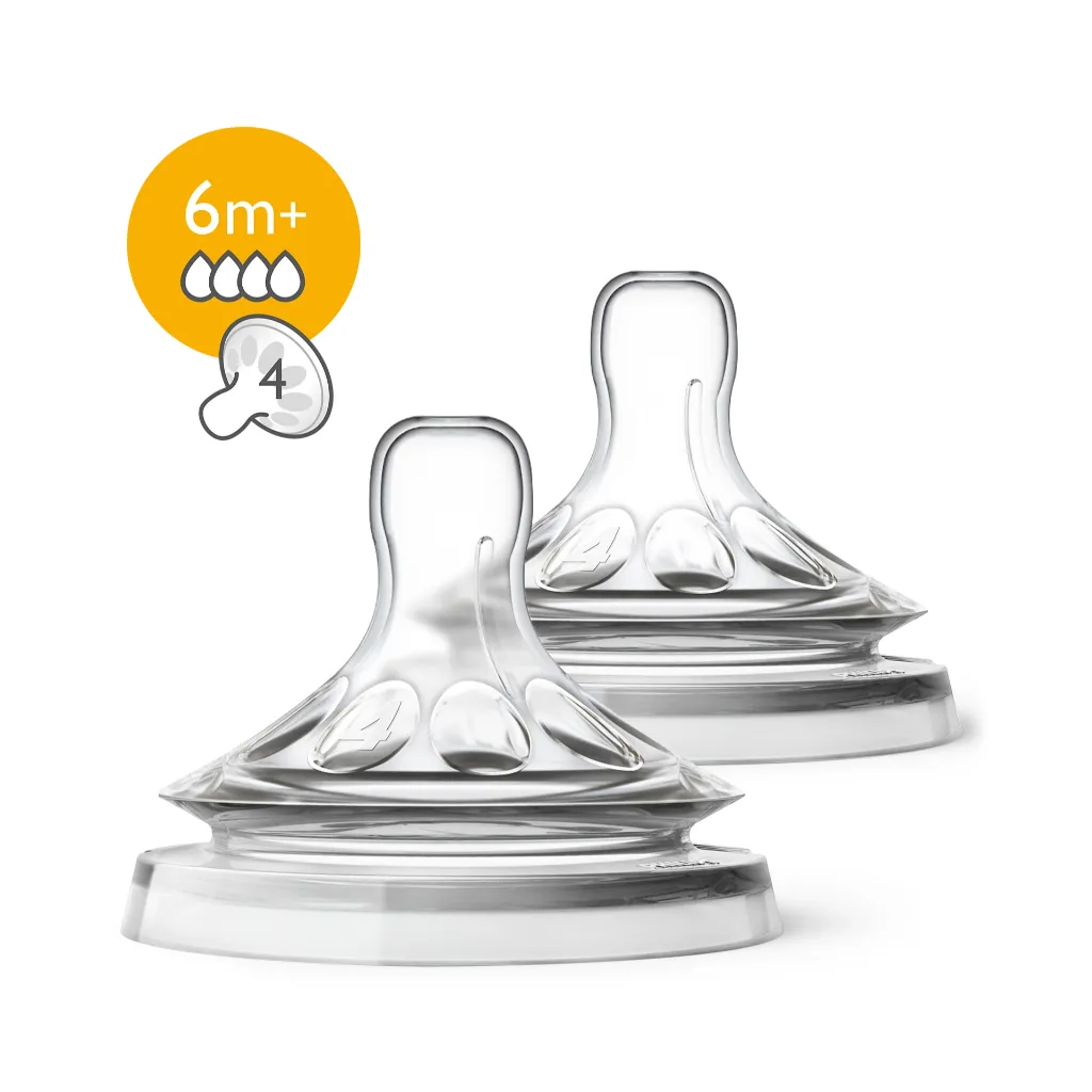Avent – Соска Natural с 6 месяцев, быстрый поток 2шт