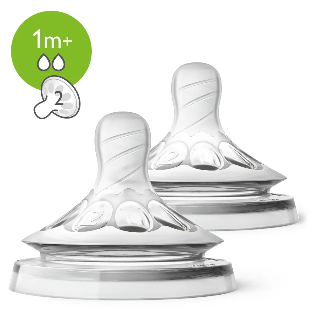 Avent – Соска Natural Response Медленный поток, 1 мес, 2 шт