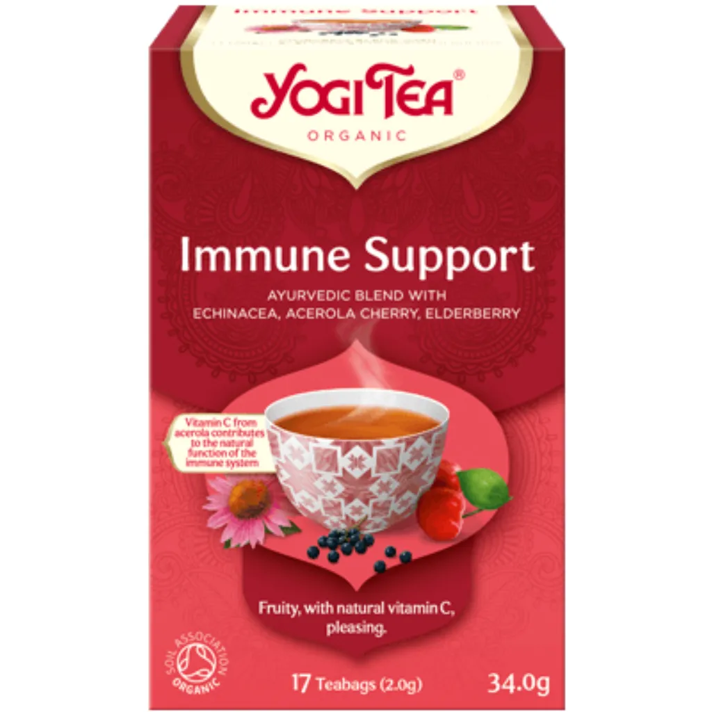 YOGI TEA ორგანული ჩაი, იმუნიტეტის გასაძლიერებელი 17ც/პაკეტში