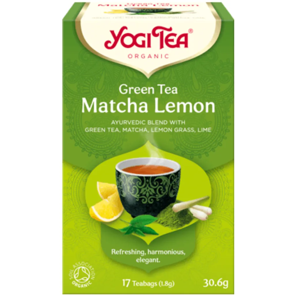 YOGI TEA Organic Tea, Green, Matcha Lemon 17 ct/box