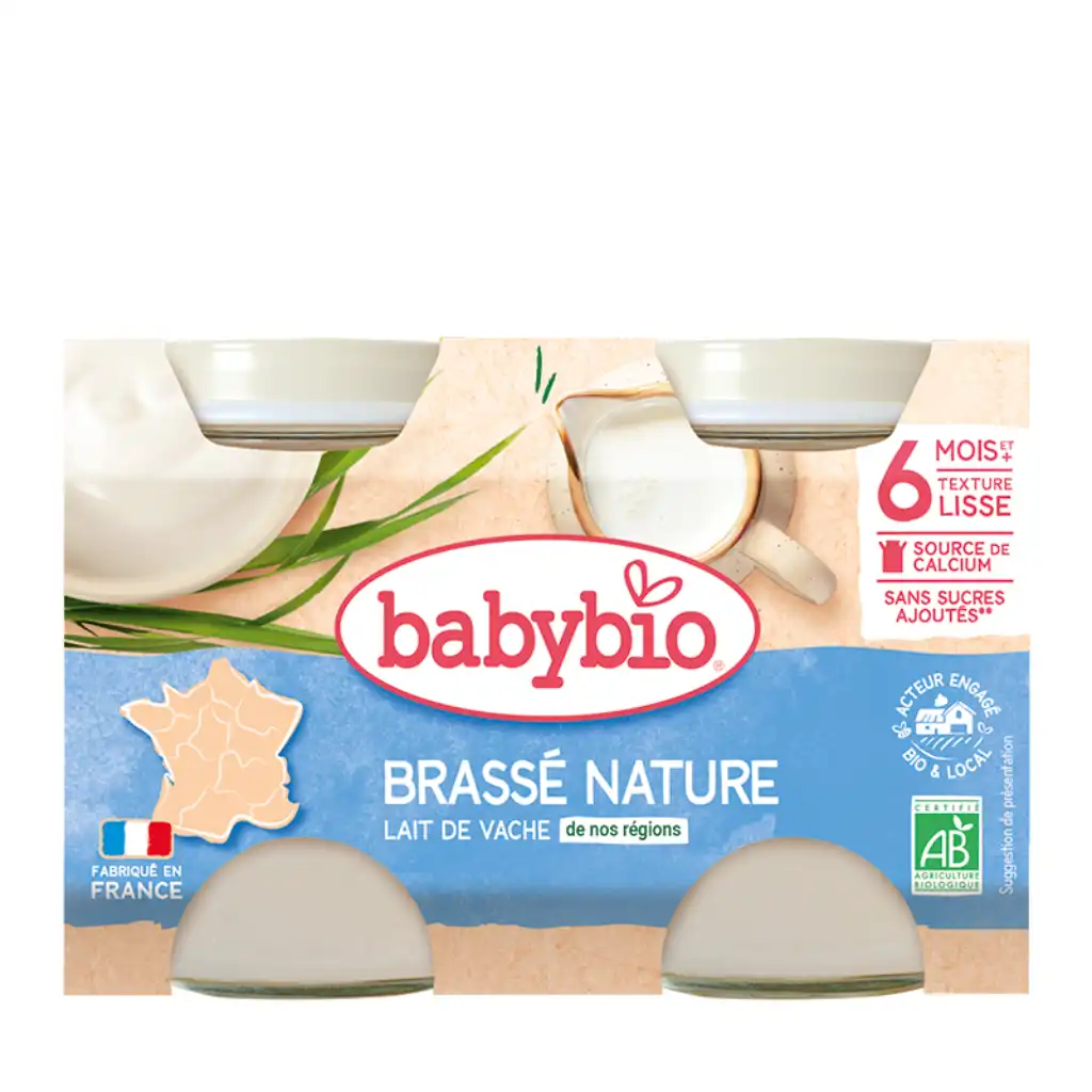 Babybio - Yogurt Cow's Milk, 6 months, 130g x 2 pcs