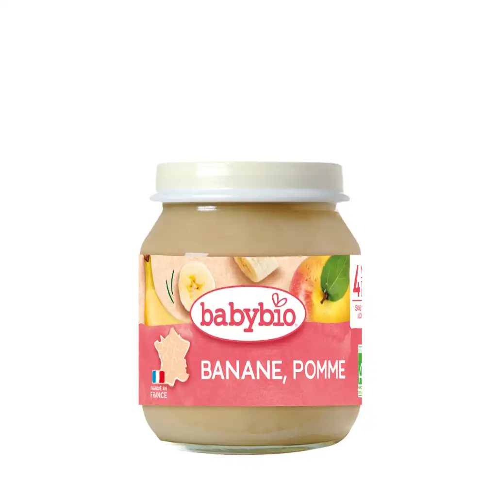 Babybio - Confiture Banana & Apple, 4 months, 130g