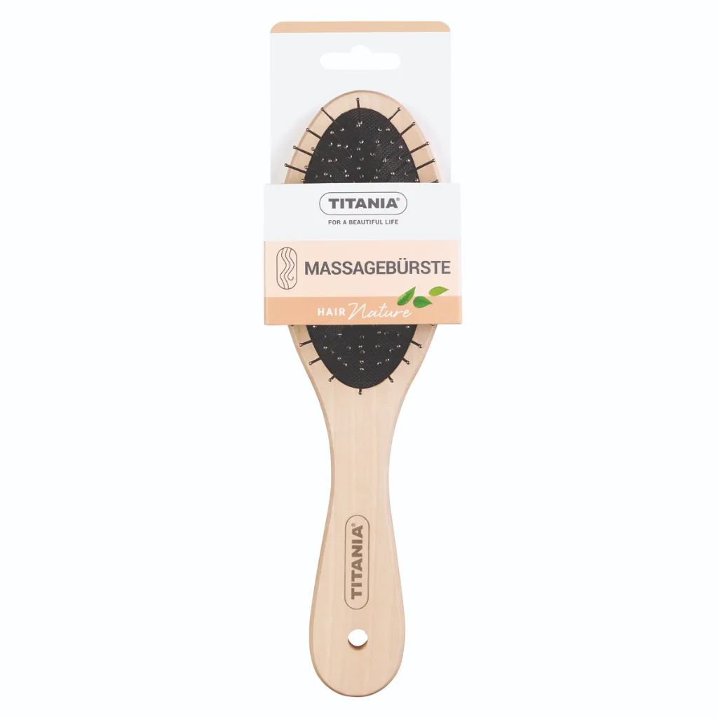 Titania Hair Brush, Wood, Oval, 22cm