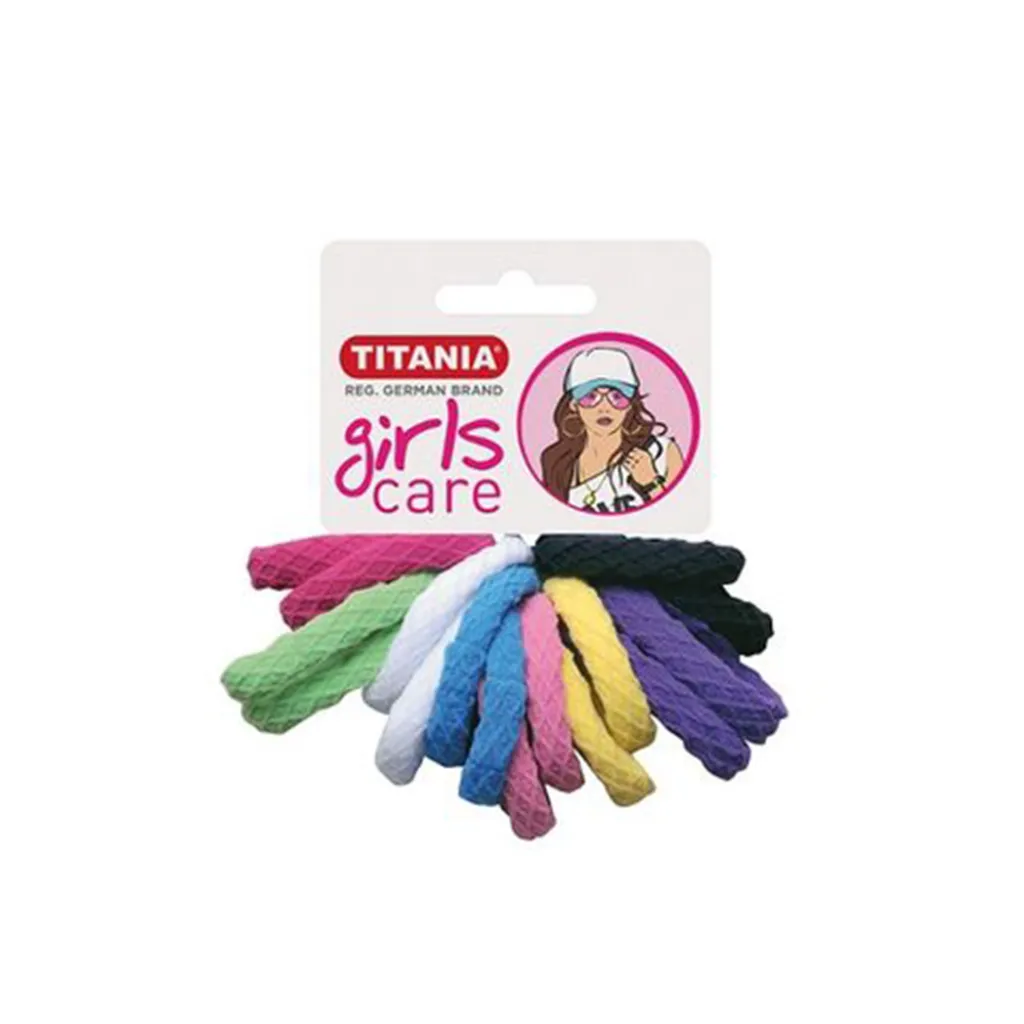 Titania - Hair elastic "Diamond" 4cm diam. 16pcs