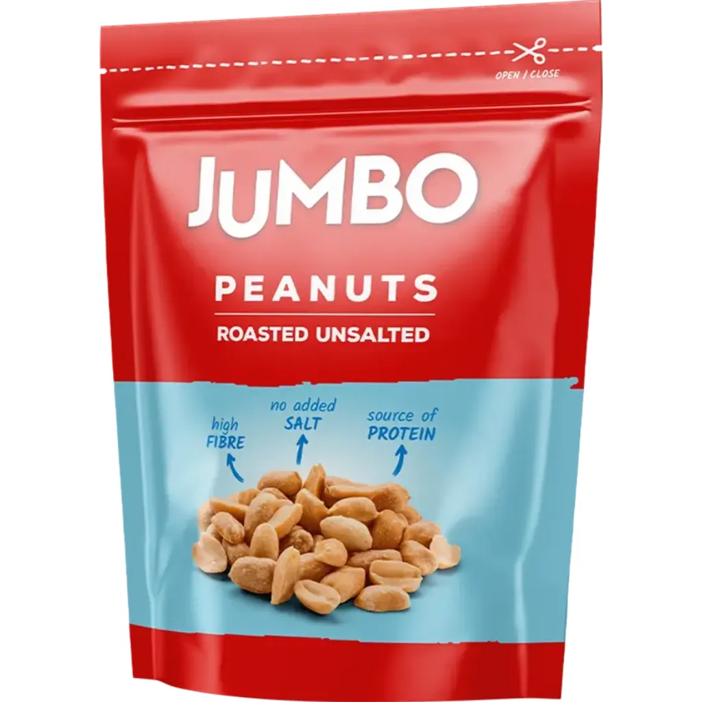 Jumbo – არაქისი მოხალული უმარილო 180გ