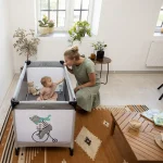 PETITE&MARS საწოლ-მანეჟი, Nyja Teddy Biker Grey​ - Image 9