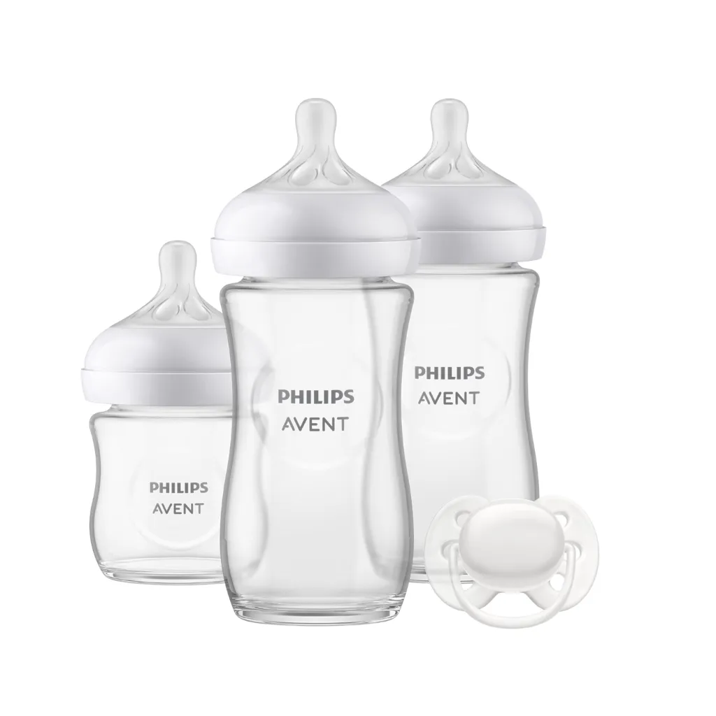 Avent – Подарочный набор для новорожденных со стеклянными бутылочками, 0 мес+