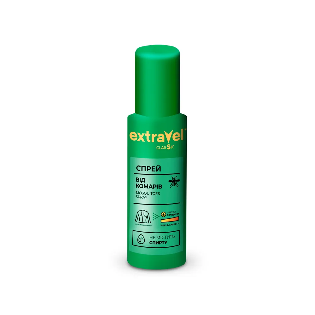 Extravel-Classic-koghos-satsinaaghmdego-sprei-100ml Extravel Classic კოღოს საწინააღმდეგო სპრეი, 100მლ - Image 1