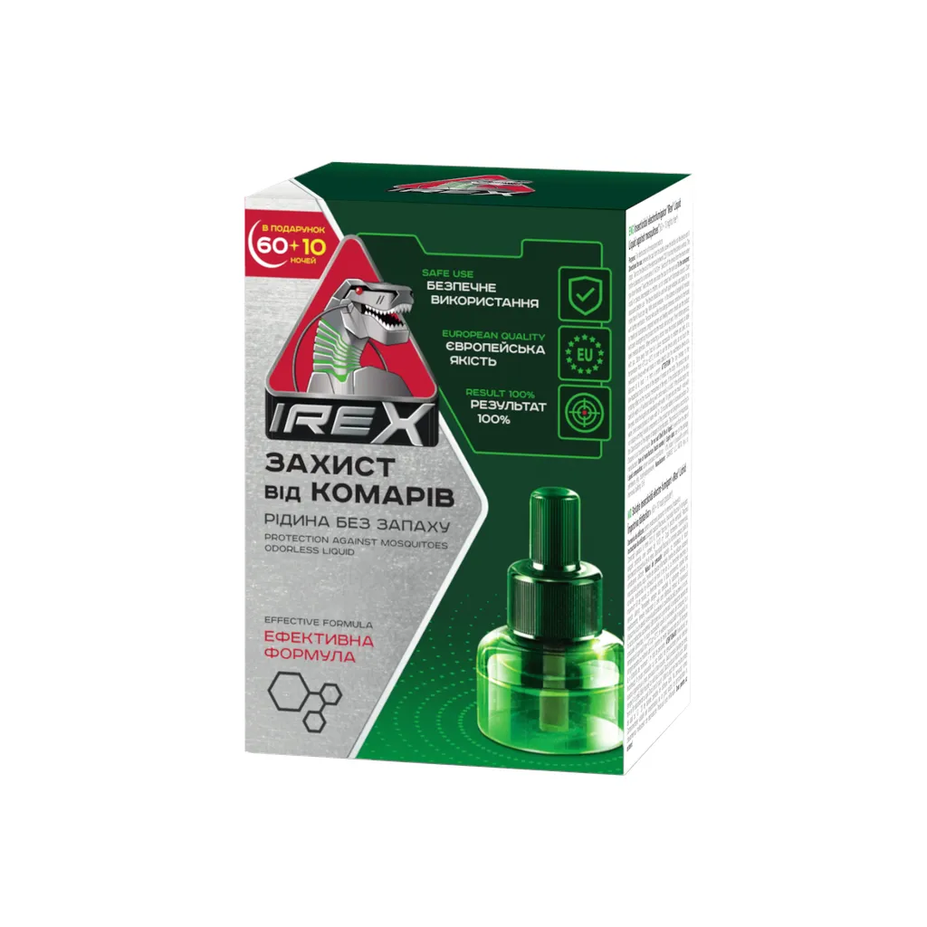 IREX-koghos-satsinaaghmdego-sitkhe-60-10-ghame IREX კოღოს საწინააღმდეგო სითხე, 60 + 10 ღამე - Image 1