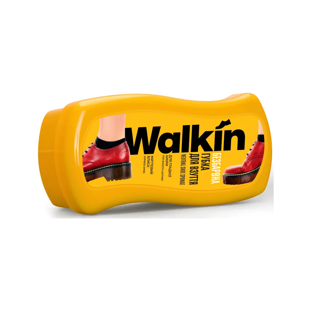 WALKIN-tqavis-pekhsatsmlis-gasaprialebeli-ghrubeli-uperuli WALKIN ტყავის ფეხსაცმლის გასაპრიალებელი ღრუბელი, უფერული - Image 1
