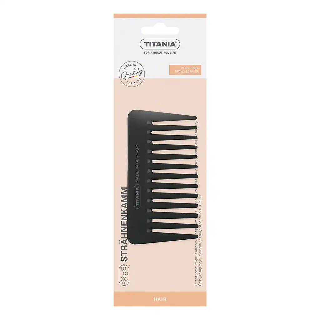titania-savartskheli-plastmasis-115sm ტიტანია - პინცეტი Solingen, ვიწრო სწორი პირით, მოოქროვილი - Image 1